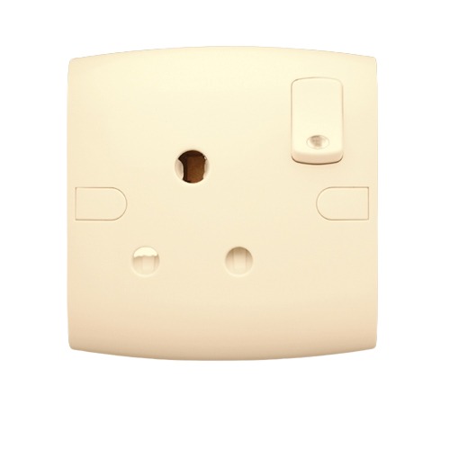 Electrical Switch Socket 2 Way LED 15 Amp 7x7 cm Beige ALF Classic | Al Fanar